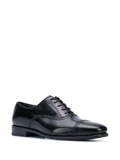 Shop Ferragamo Square-toe Oxford Shoes In Black
