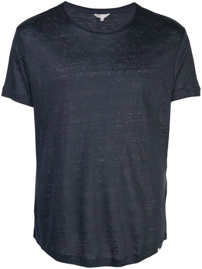 Shop Orlebar Brown Round Neck T-shirt In Blue