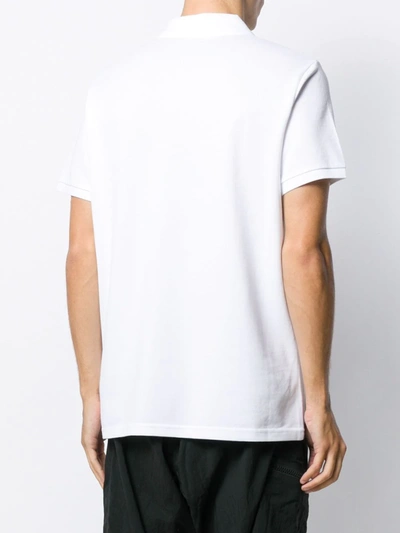 Shop Moncler Classic Polo Shirt In White