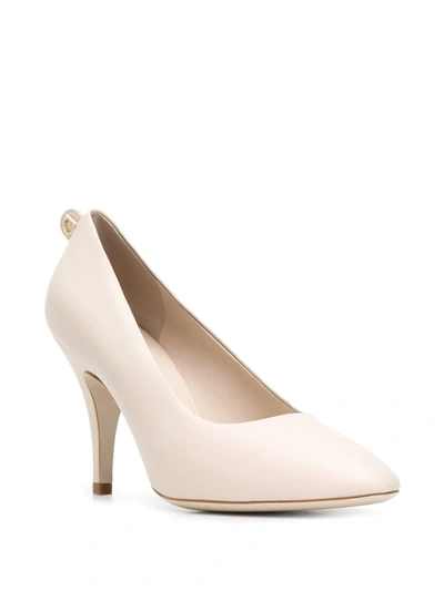 Shop Ferragamo Almond-toe Pumps In Neutrals