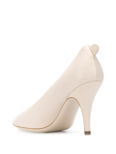 Ferragamo Almond-toe Pumps In Neutrals