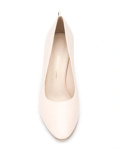 Shop Ferragamo Almond-toe Pumps In Neutrals