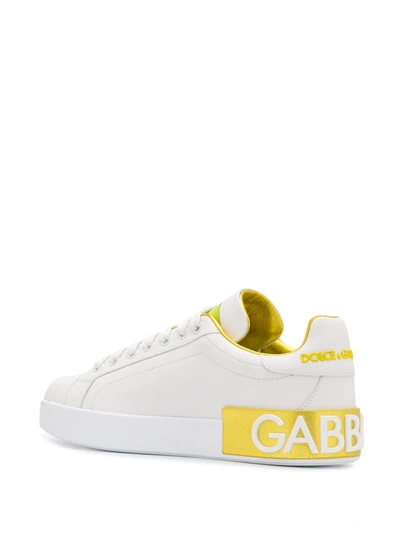 Shop Dolce & Gabbana Portofino Sneakers In White