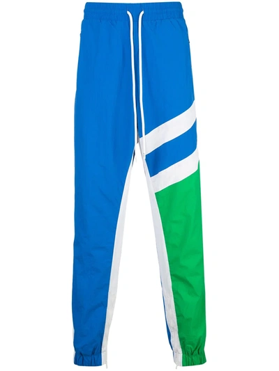Shop God's Masterful Children Stripes Track Trousers In Blue