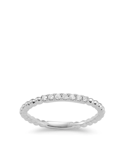 Shop Dana Rebecca Designs 18kt White Gold And Diamond Poppy Rae Ring In Silver