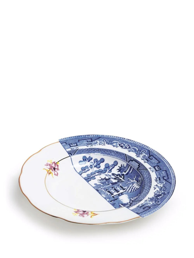 Seletti Hybrid Fillide Printed Porcelain Soup Plate 25.4cm In White