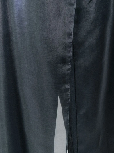 Shop Giorgio Armani Overlapping Organza Panels Trousers In Grey