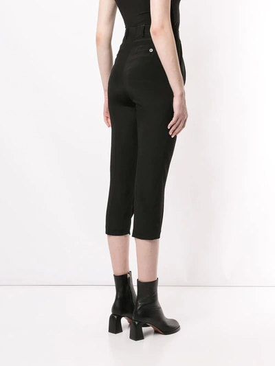 Shop Rick Owens High-waisted Trousers In Black