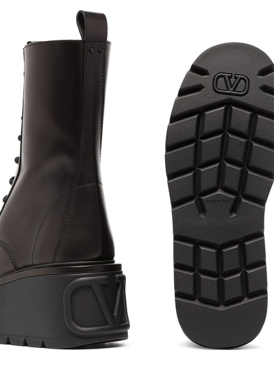 Shop Valentino Uniqueform 80mm Platform Boots In Black