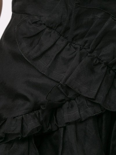 Shop Macgraw Souffle Ruffle Skirt In Black