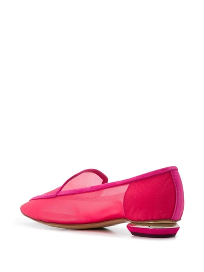 Shop Nicholas Kirkwood Beya Mesh Pointed Toe Loafers In Pink