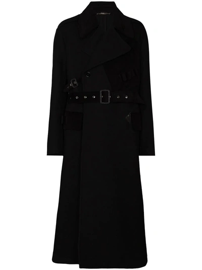 Shop Dolce & Gabbana Double-breasted Belted Coat In Black