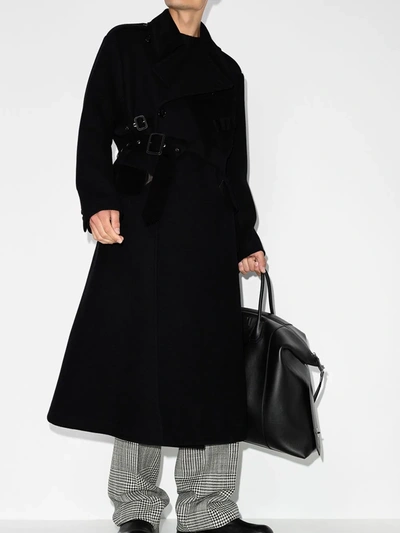 Shop Dolce & Gabbana Double-breasted Belted Coat In Black