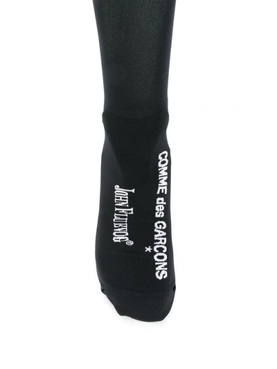Shop Comme Des Garçons Logo Sock Boots In Black