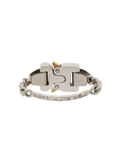 Shop Alyx Silver-tone Logo-engraved Bracelet