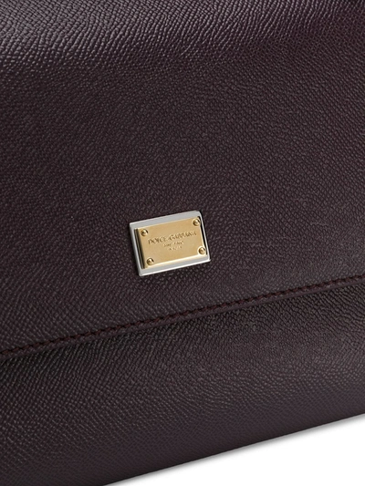 Dolce & Gabbana Medium Sicily Top Handle Bag In Dauphine Leather In Pink