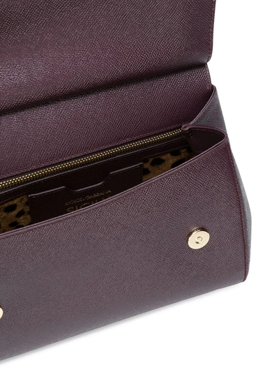 Dolce & Gabbana Medium Sicily Top Handle Bag In Dauphine Leather In Pink