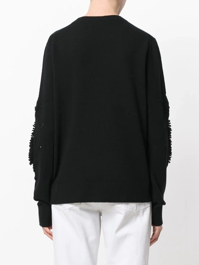 Barrie Romantic Timeless Cashmere Round Neck Pullover In Black