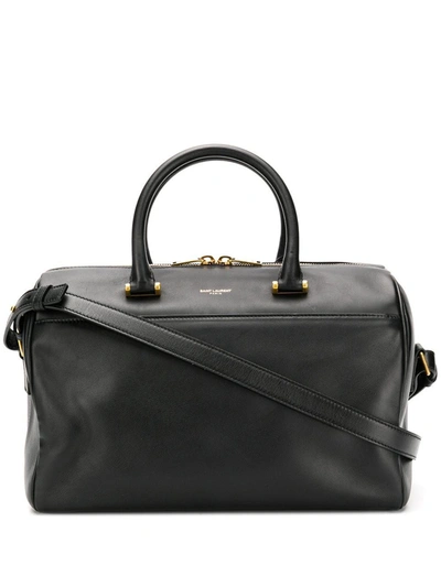 Shop Saint Laurent Shoulder Duffle Bag In Black