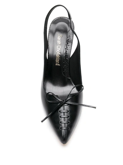 Shop Sarah Chofakian Chanel Pila Slingback Pumps In Black