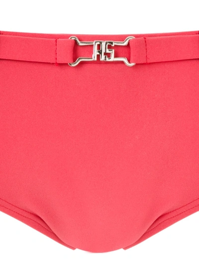 Shop Amir Slama Belt Detail Swim Trunks In Pink
