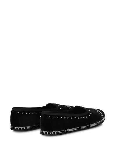Shop Giuseppe Zanotti Studded Velvet Loafers In Black