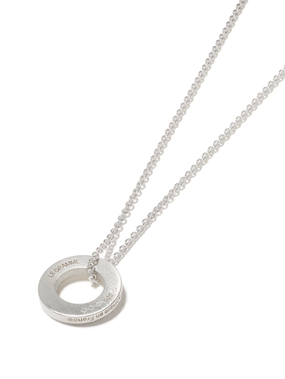 Shop Le Gramme Rond 1.1 Necklace In Silver