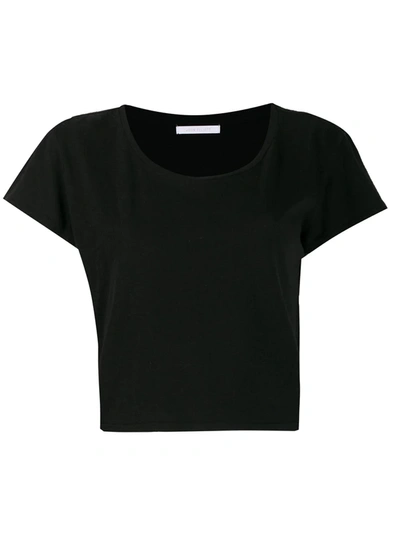 Shop John Elliott Jersey Cropped T-shirt In Black