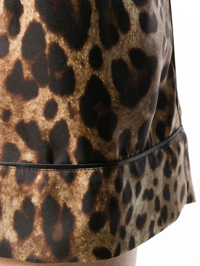 Shop Dolce & Gabbana Leopard Print Shorts In Brown