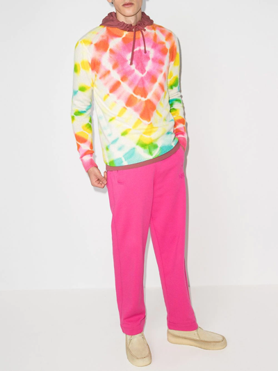 Shop The Elder Statesman Burst Tie-dye Cashmere Jumper In Gelb