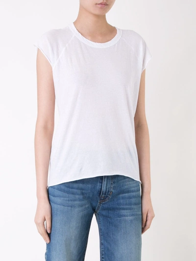 Shop Nili Lotan Ripped Sleeves T-shirt In White