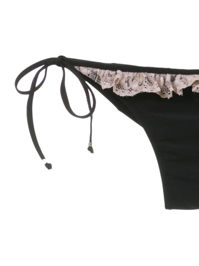 Shop Amir Slama Lace Panel Bikini Set In Black