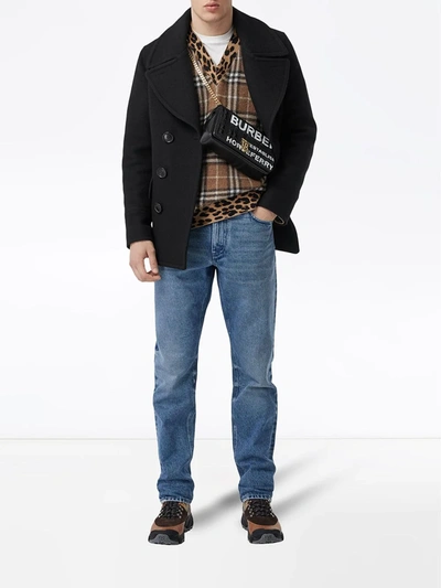 Burberry Double-breasted Wool & Cashmere-blend Jacket In Black