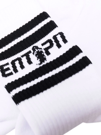 Shop Enterprise Japan Logo-print Socks In White