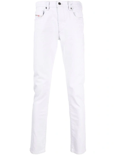 Shop Diesel D-strukt Slim-fit Jeans In White