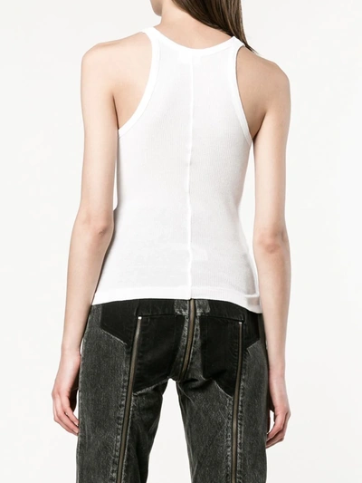 Shop Re/done Ribbed Tank Top In White