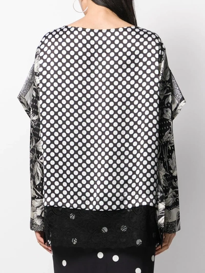 Antonio Marras Flower-print Silk Blouse In Black