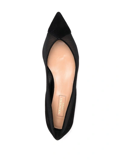 Shop Aquazzura Pointed Toe Ballerina Shoes In Black