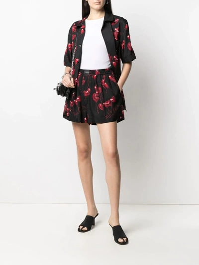 Shop Alexander Wang Balloon Print Short-sleeved Shirt In Black