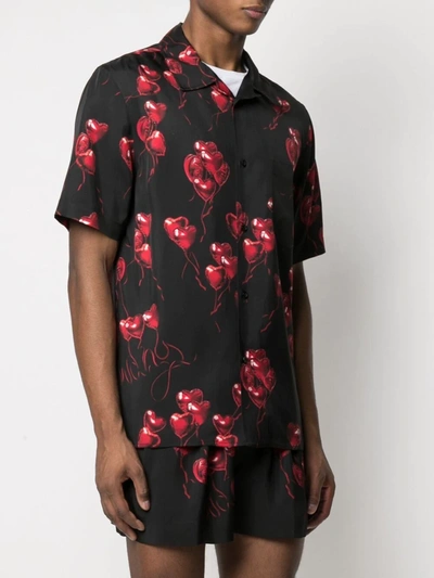 Shop Alexander Wang Balloon Print Short-sleeved Shirt In Black