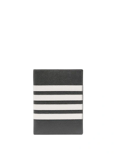 Shop Thom Browne 4-bar Passport Holder In Grey
