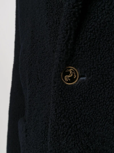 Thom Browne Unconstructed Sack 4-bar Overcoat In Blue