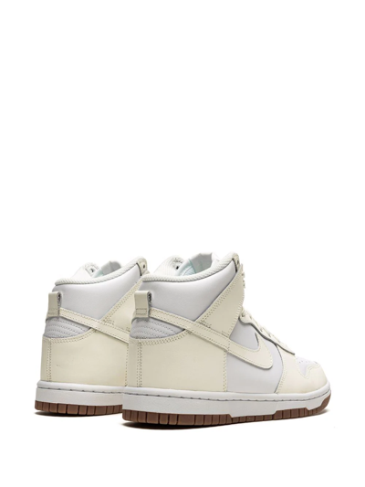 Nike White Dunk High Top Sneakers In White
