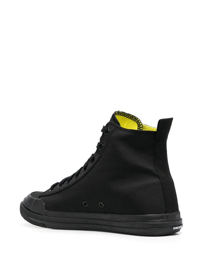 Shop Diesel S-astico High-top Sneakers In Black