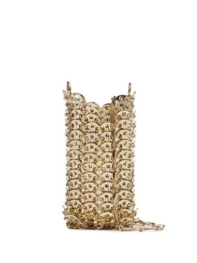 Shop Paco Rabanne Mini 1969 Chain Crossbody Bag In Metallic