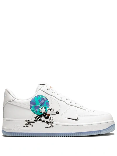 Shop Nike Air Force 1 Flyleather Qs "earth Day" Sneakers In White