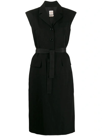 Shop Zanini Single-breasted Midi Dress In Black