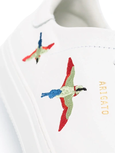 Shop Axel Arigato Clean 90 Bird Embroidered Sneakers In White