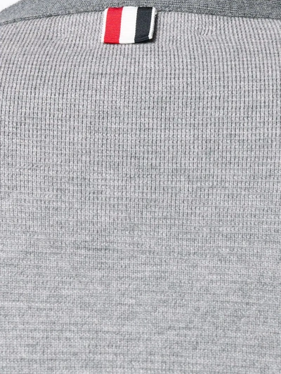 Thom Browne Gray Cardigan In Virgin Wool In Grey
