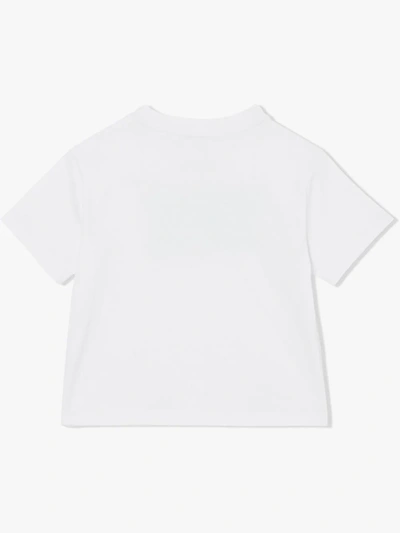 Shop Burberry Logo-print Cotton T-shirt In White